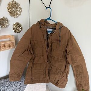 Columbia Brown Utility Jacket – Size XL – Hooded Outdoor Jacket